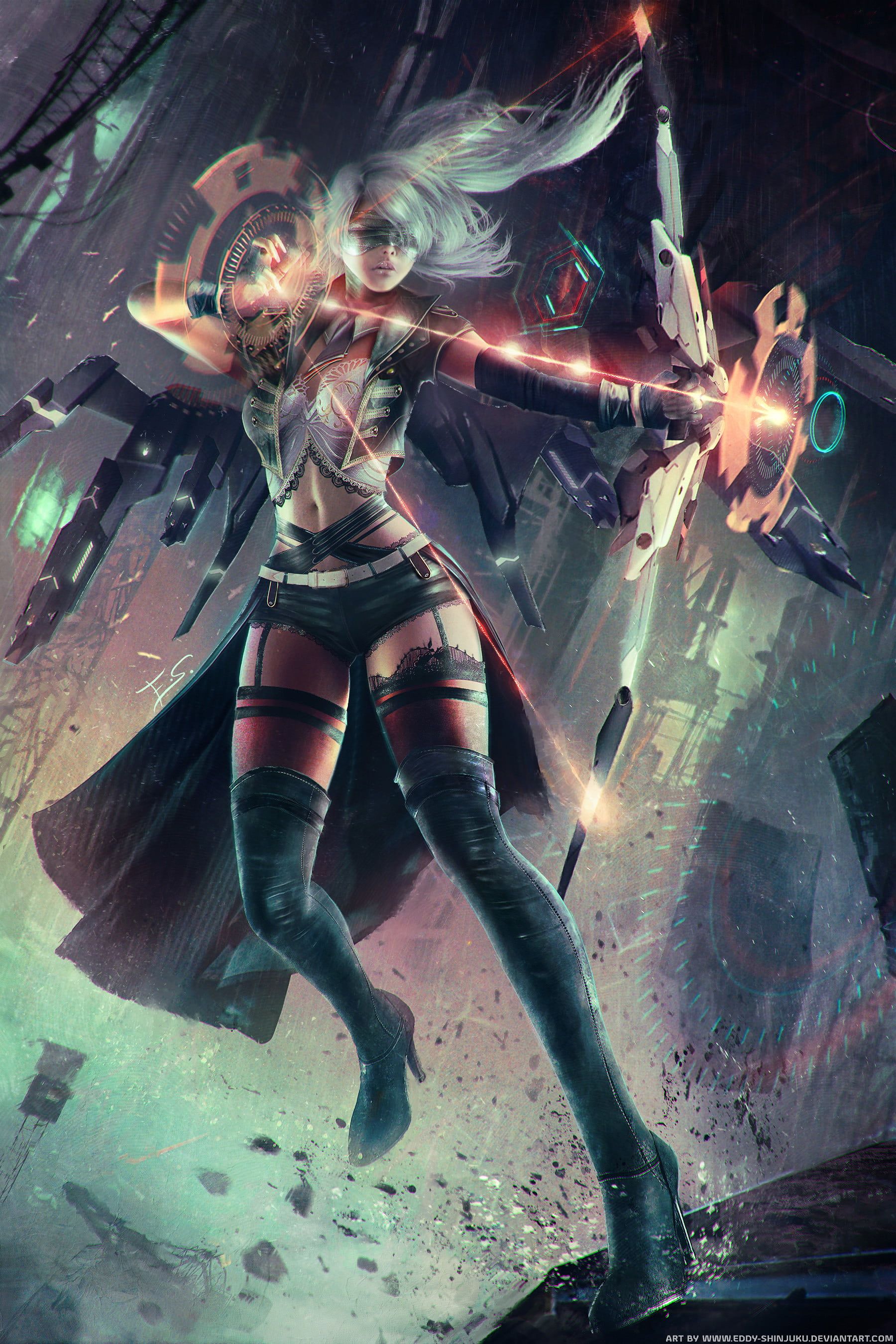 Mia from Mobile Legends, digital art, drawing, people, Nier