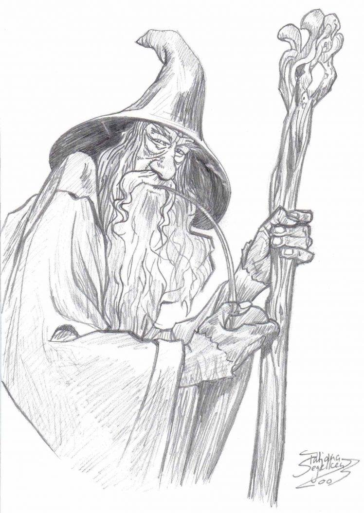 Gandalf, Drawing, The Lord Of The Rings Wallpaper HD / Desktop