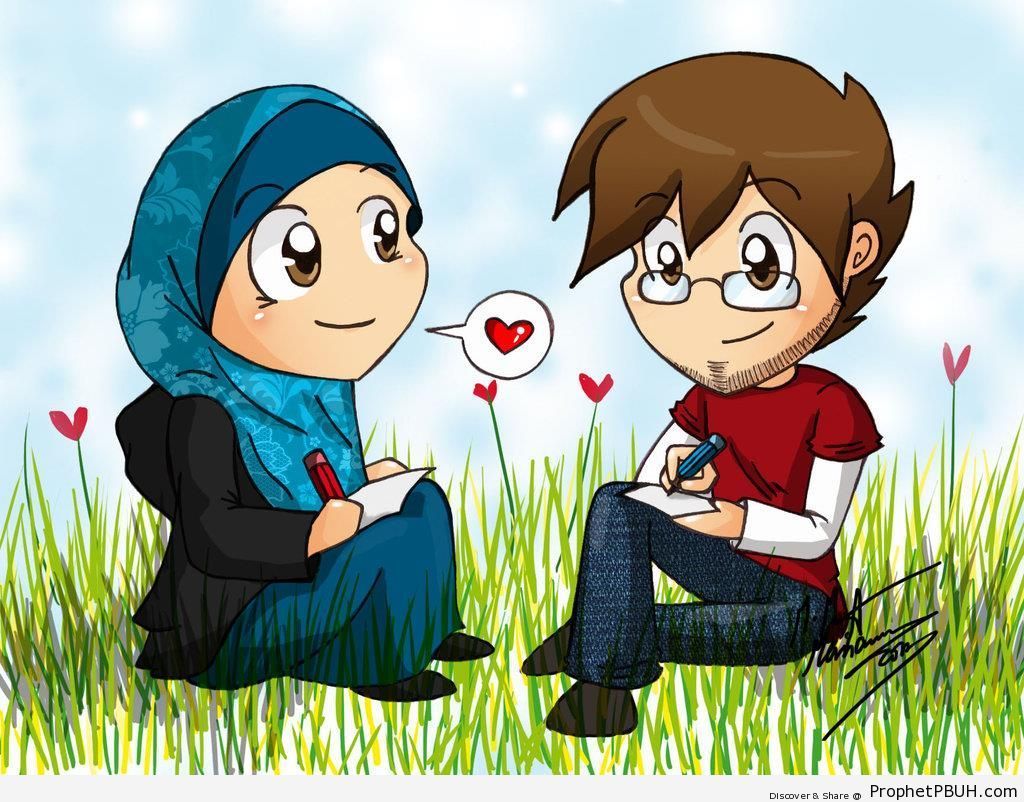 Muslim Couple Drawing Together ← Prev Next