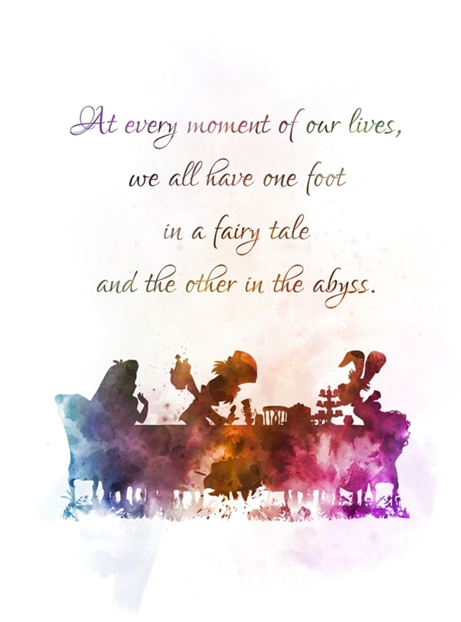 Alice In Wonderland Tea Party Quote ART PRINT Mad Hatter, Gift