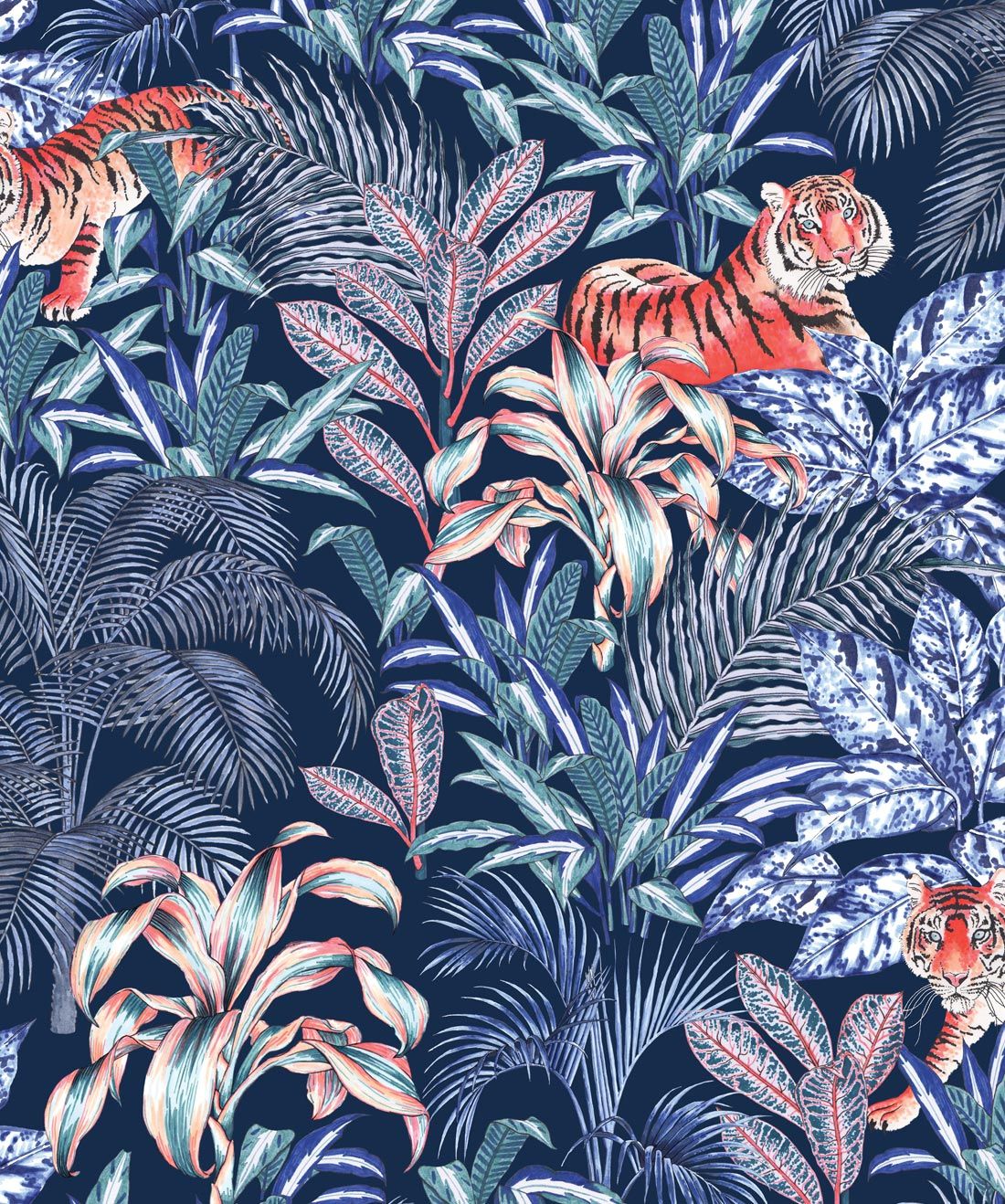 Jungle Tiger Wallpaper • Opulent Jungle Design