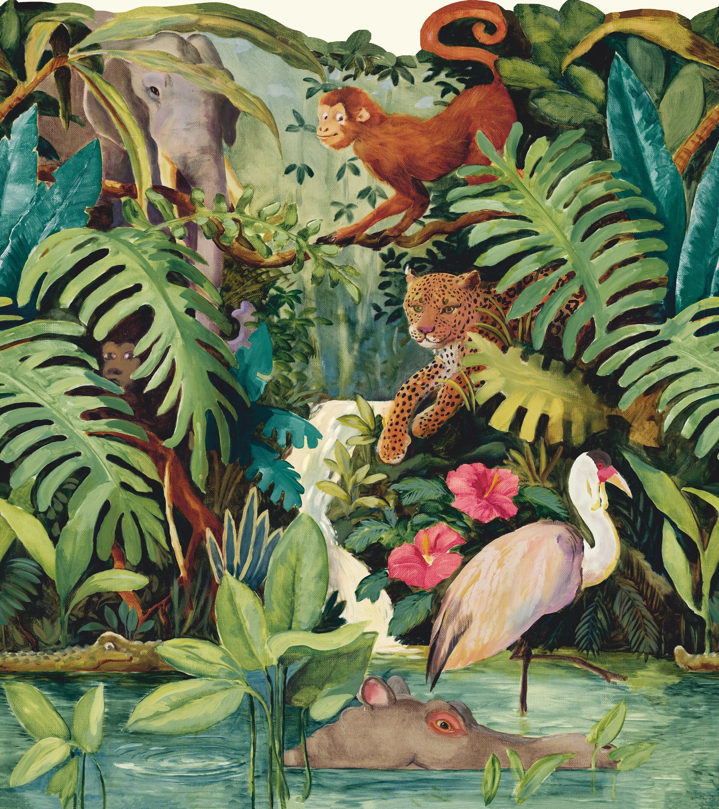 Zoomie Kids Alpharetta Jungle Scenic 15' L x 23.88 W Wallpaper