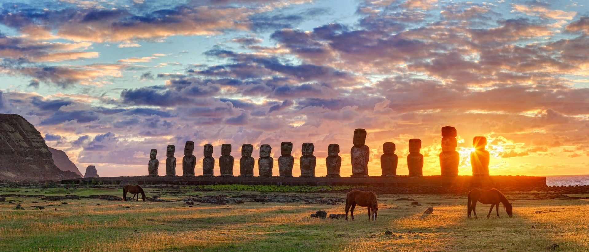 Gray stone hedge, Easter Island, Chile, Moai, statue HD wallpaper