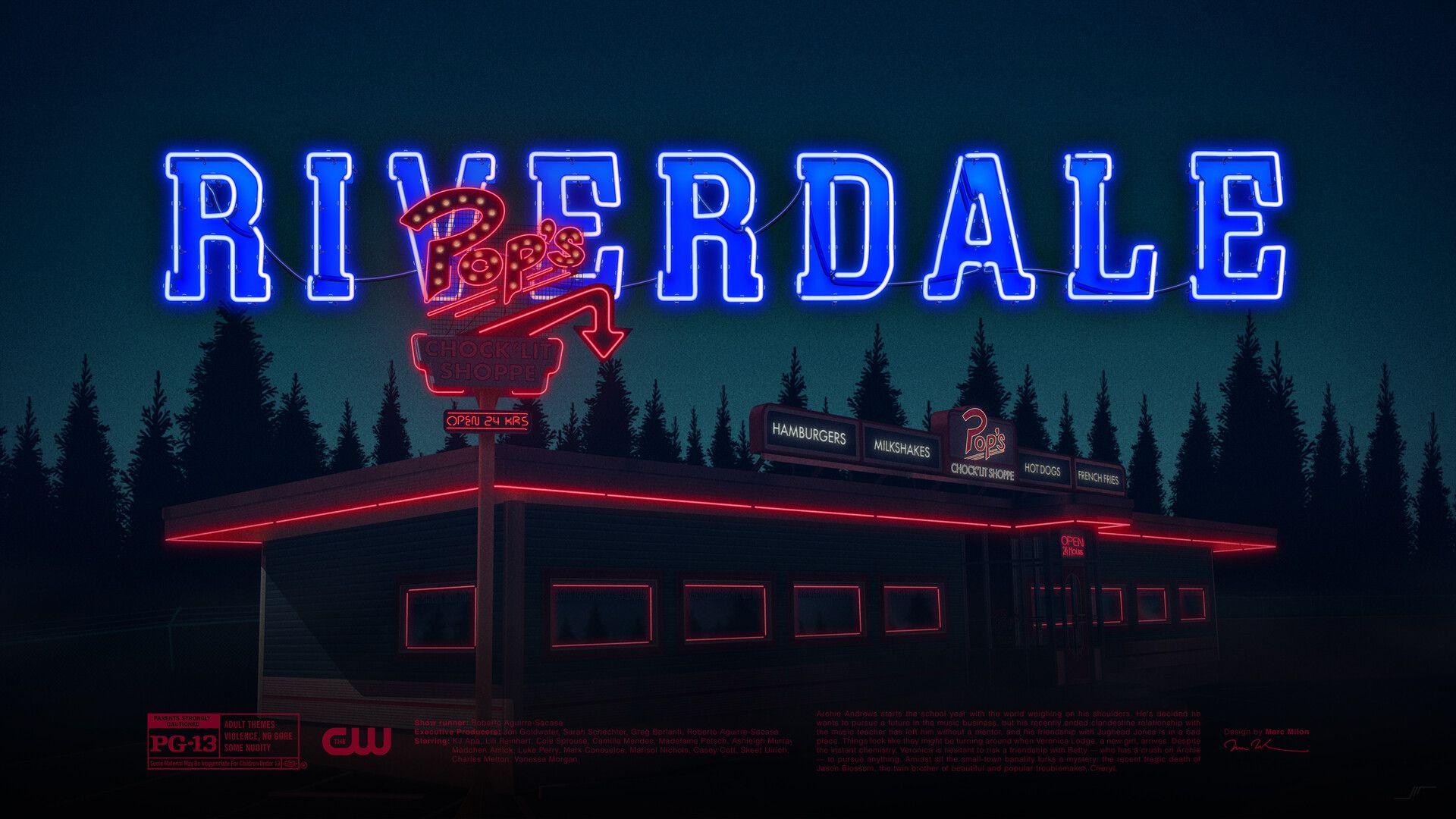 Riverdale Neon Movie Poster + Wallpaper Set