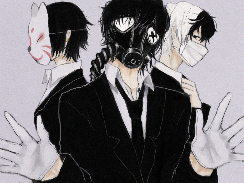 Anime Demon Boy with Skull Mask
