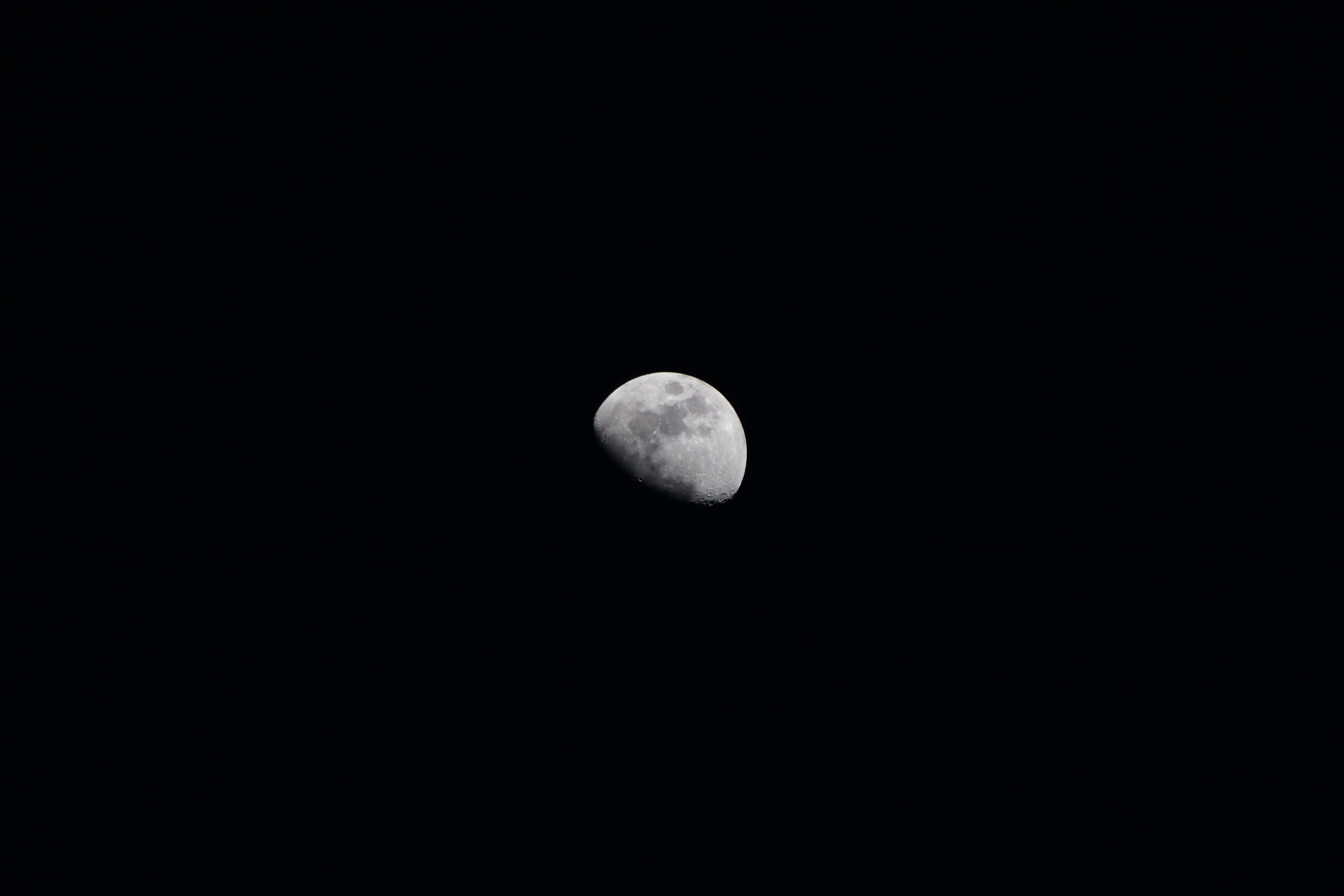 Free of luna, moon, waning gibbous