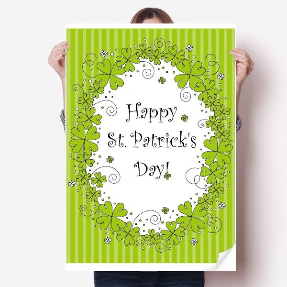 DIYthinker Four Leaf Clover Ireland Happy St.Patrick's