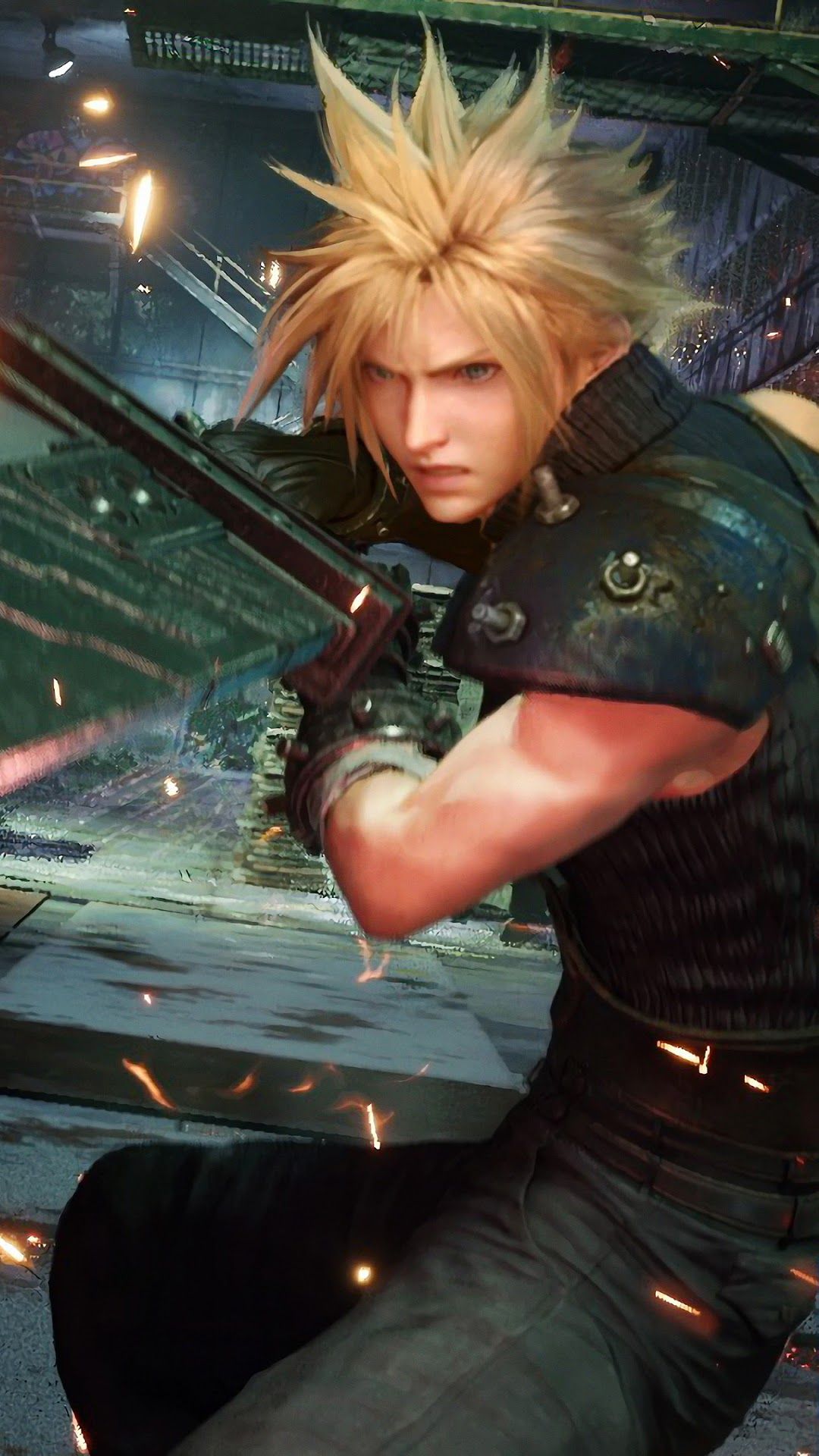 Cloud Strife Sword Final Fantasy 7 Remake 4K Wallpaper