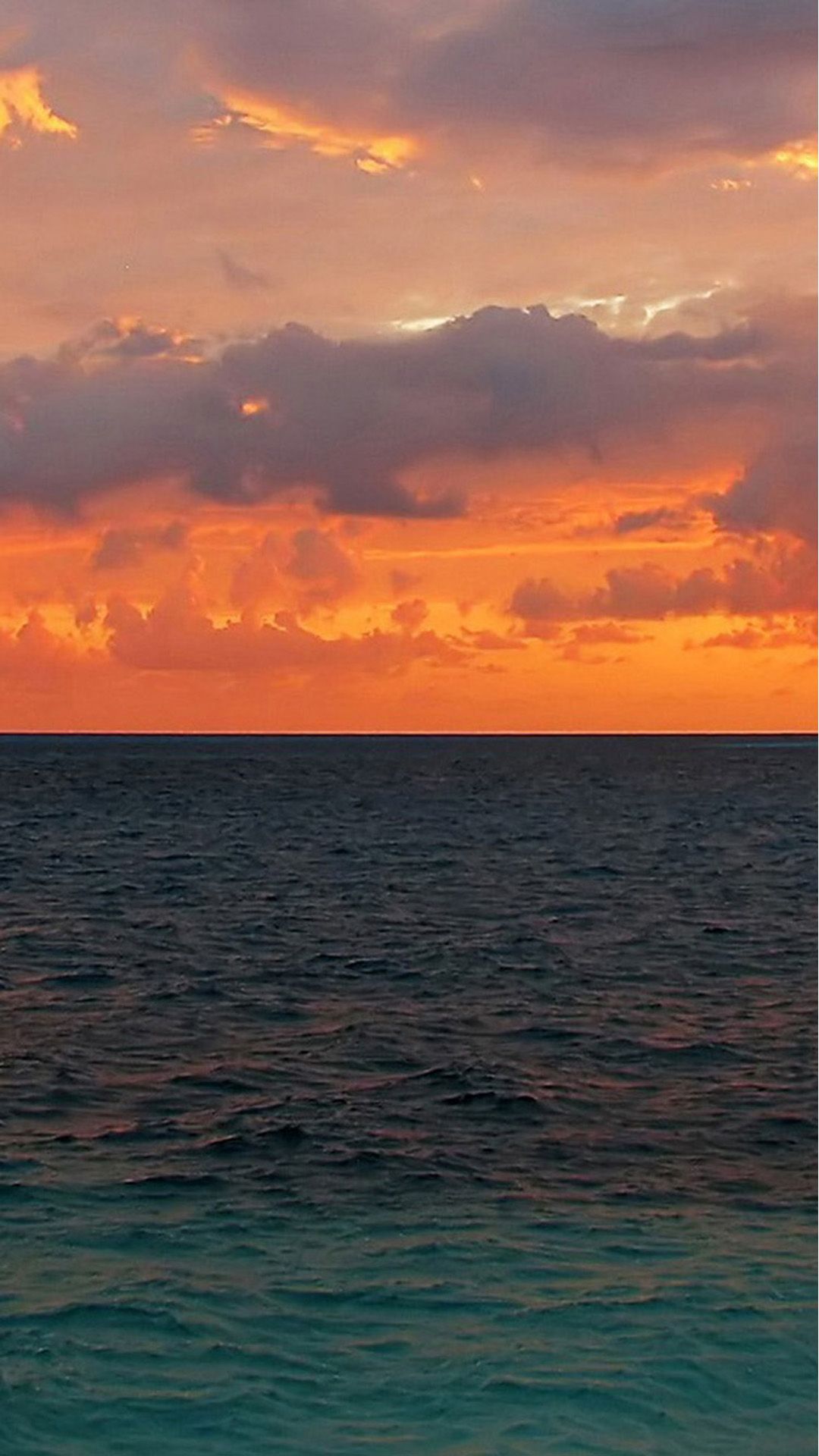 Nature Sunset Ocean Surface iPhone 6 Wallpaper Ocean