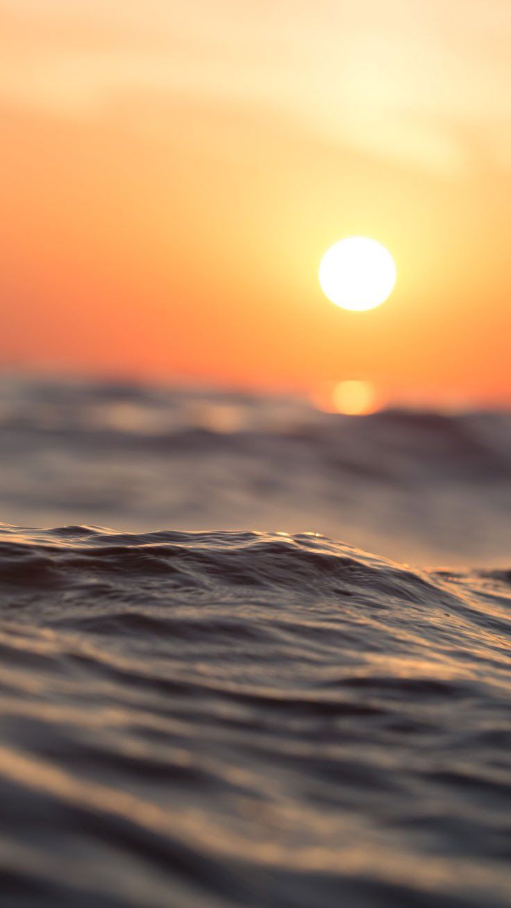 iPhone Wallpaper. Sky, Horizon, Wave, Water, Sea, Sunset