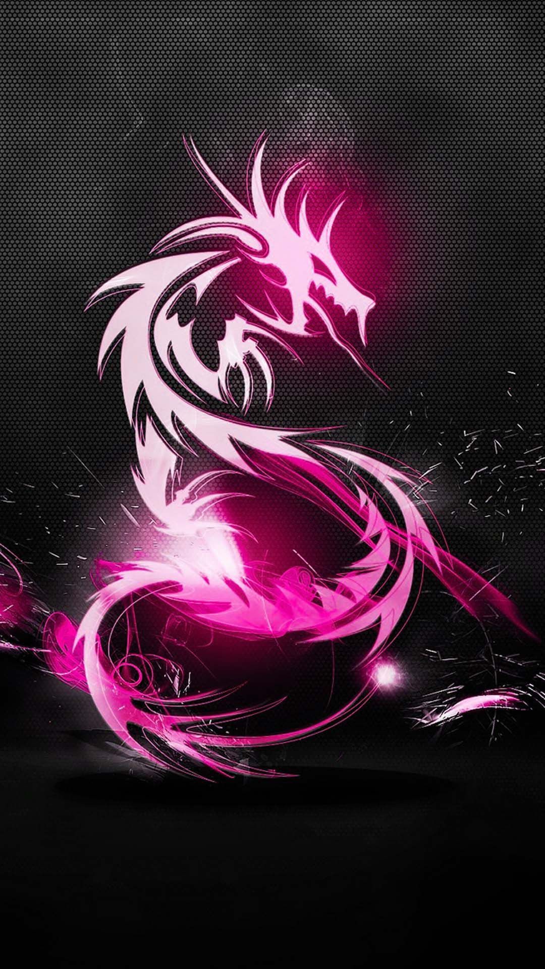 Dragon (Pink). Cool iPhone8 wallpaper. Dragon wallpaper iphone