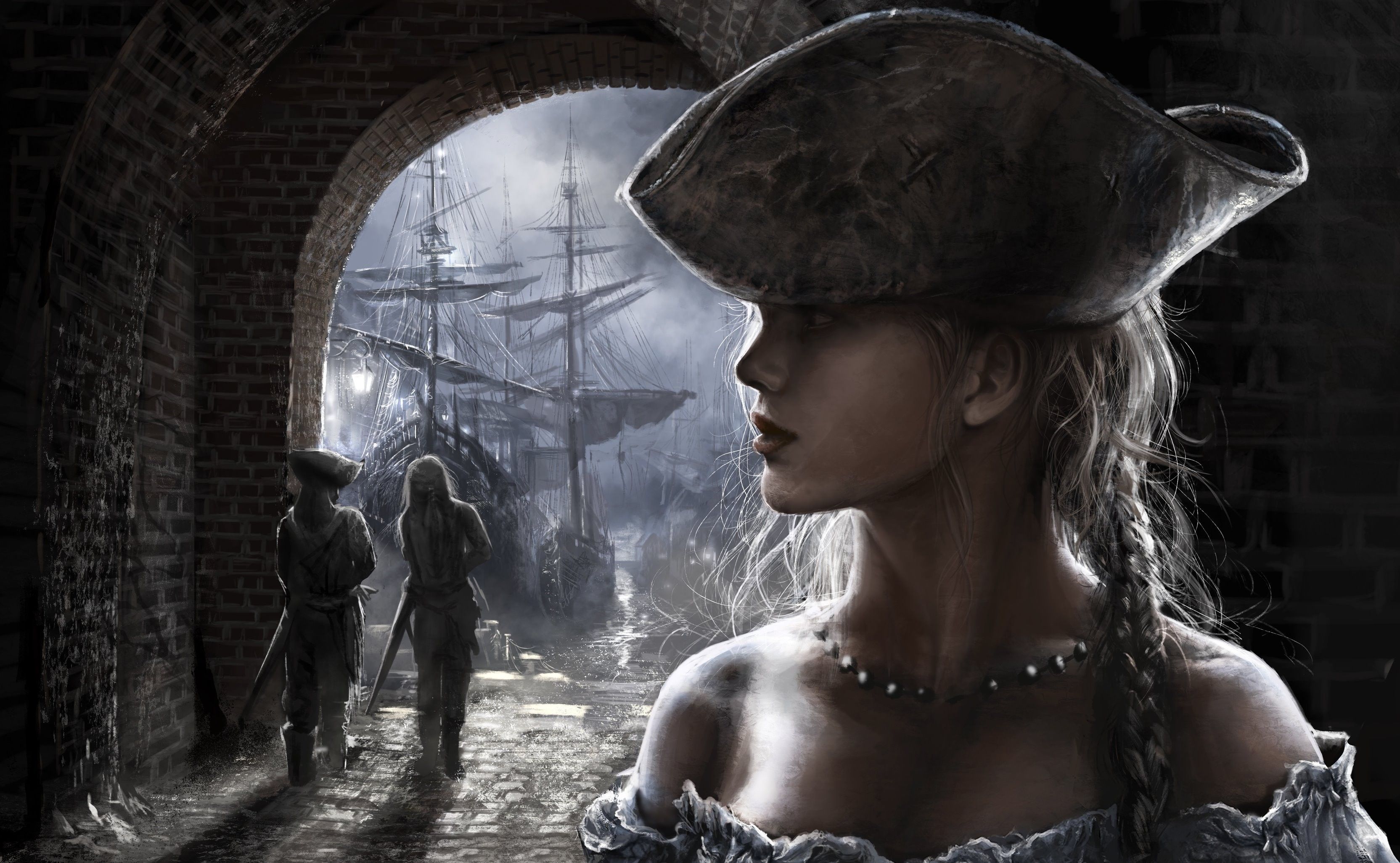 #fantasy girl, #fantasy art, #pirates, #artwork wallpaper