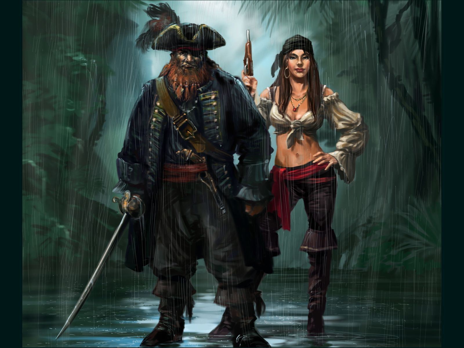 Wallpaper Pirates Men Hat Girls Fantasy