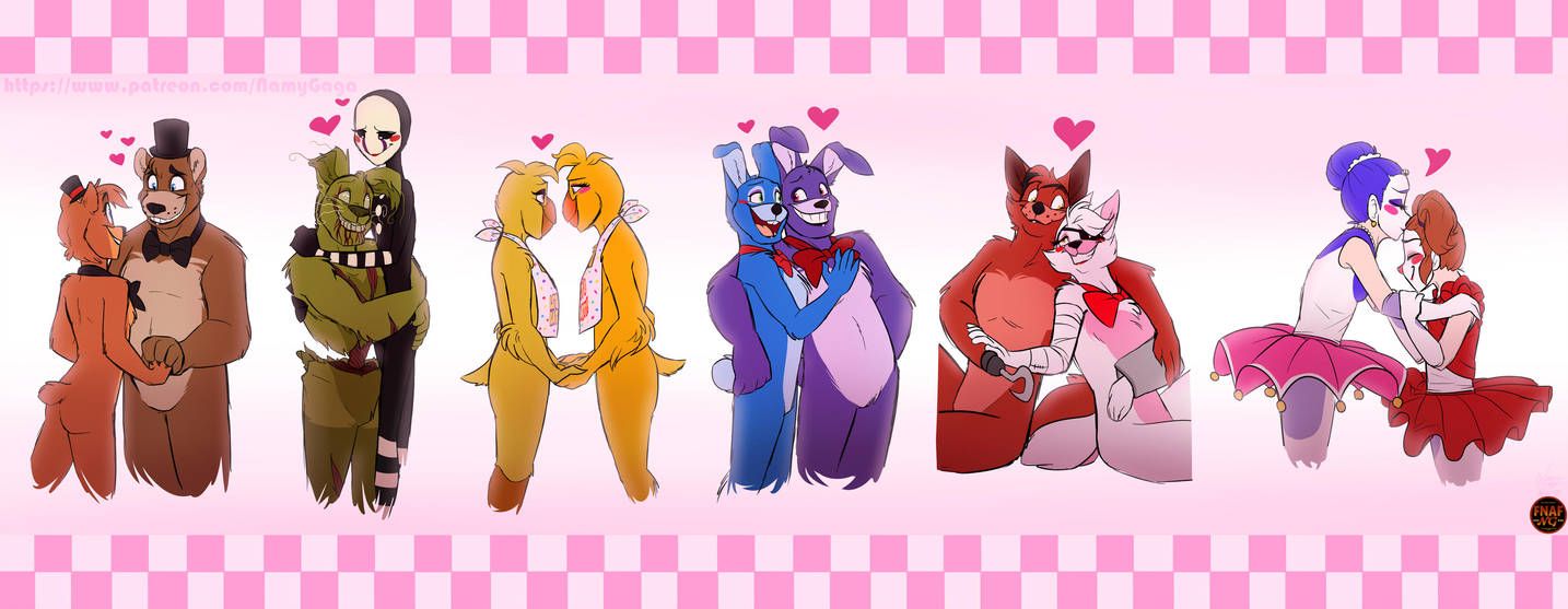 FNAFNG_Valentine's Day 2018 by NamyGaga. Fnaf, Fnaf drawings