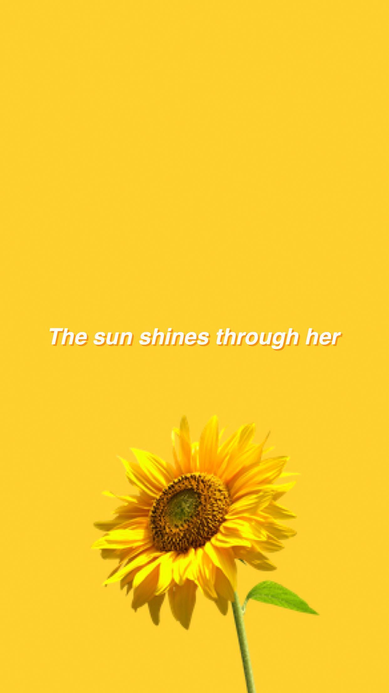 Flower Aesthetic Yellow Wallpaper Yellow Background Quotes