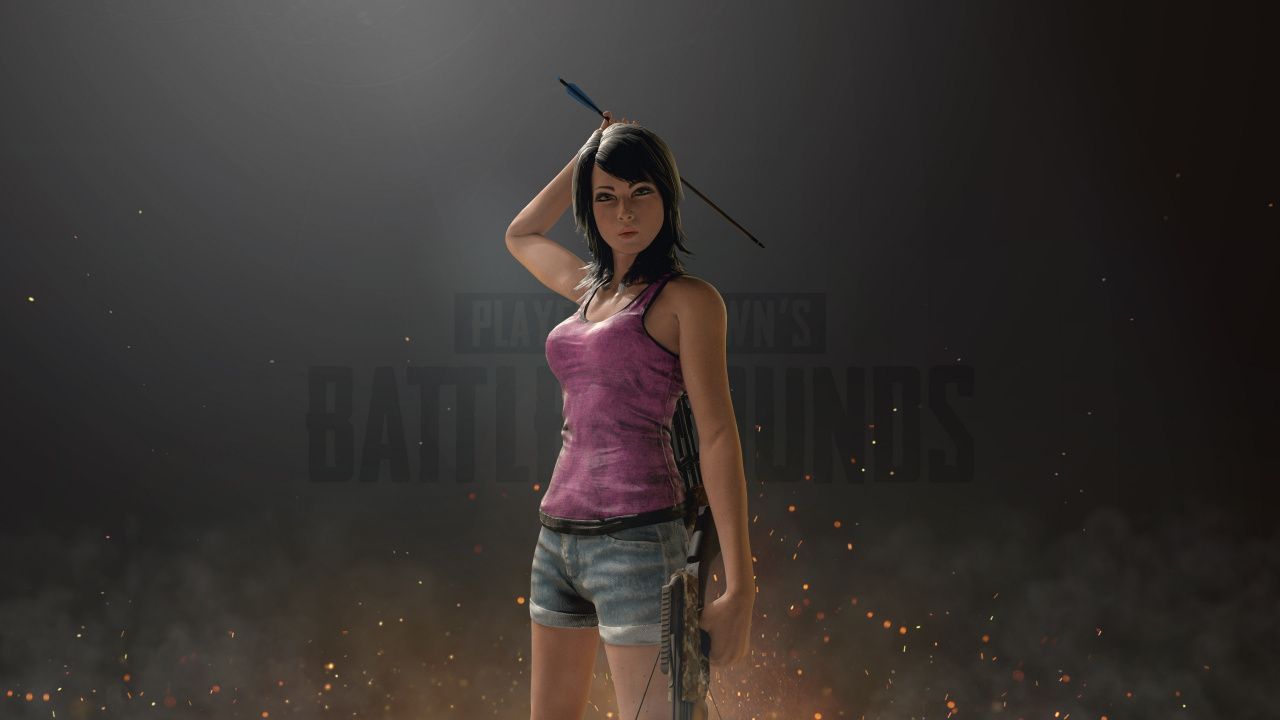 Download 1280x720 wallpaper pubg, mobile girl, video game, 2019