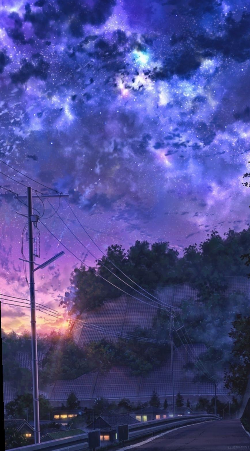 purple wallpapers anime scenery aesthetic