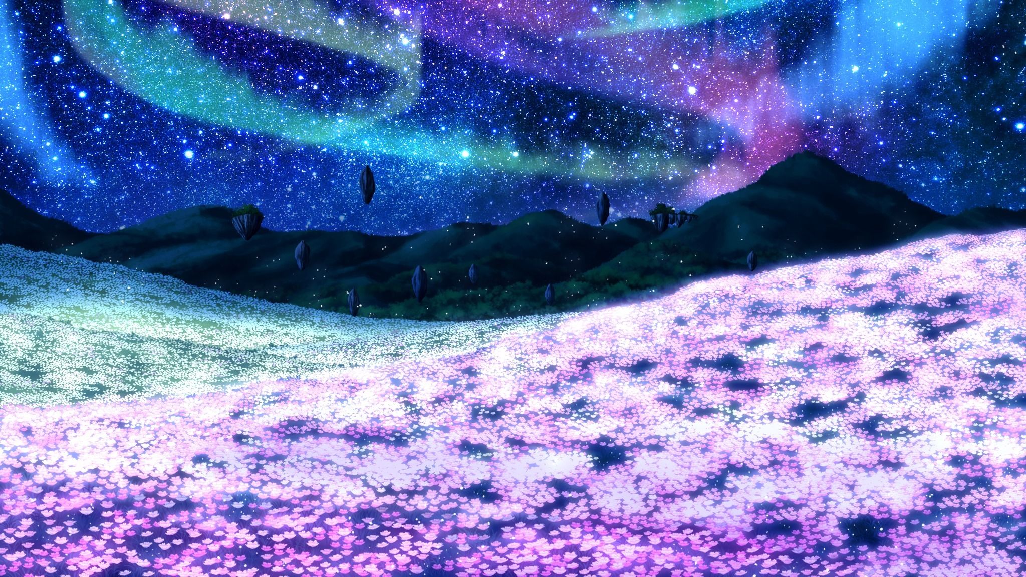 Scenery Purple Anime Wallpaper