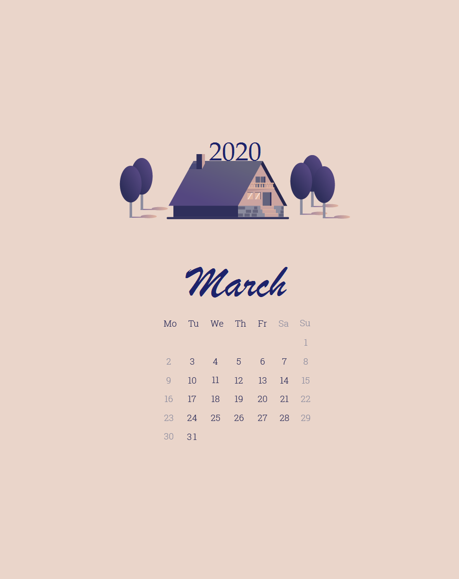 Mountain abstract February monthly calendar  Premium Vector  rawpixel