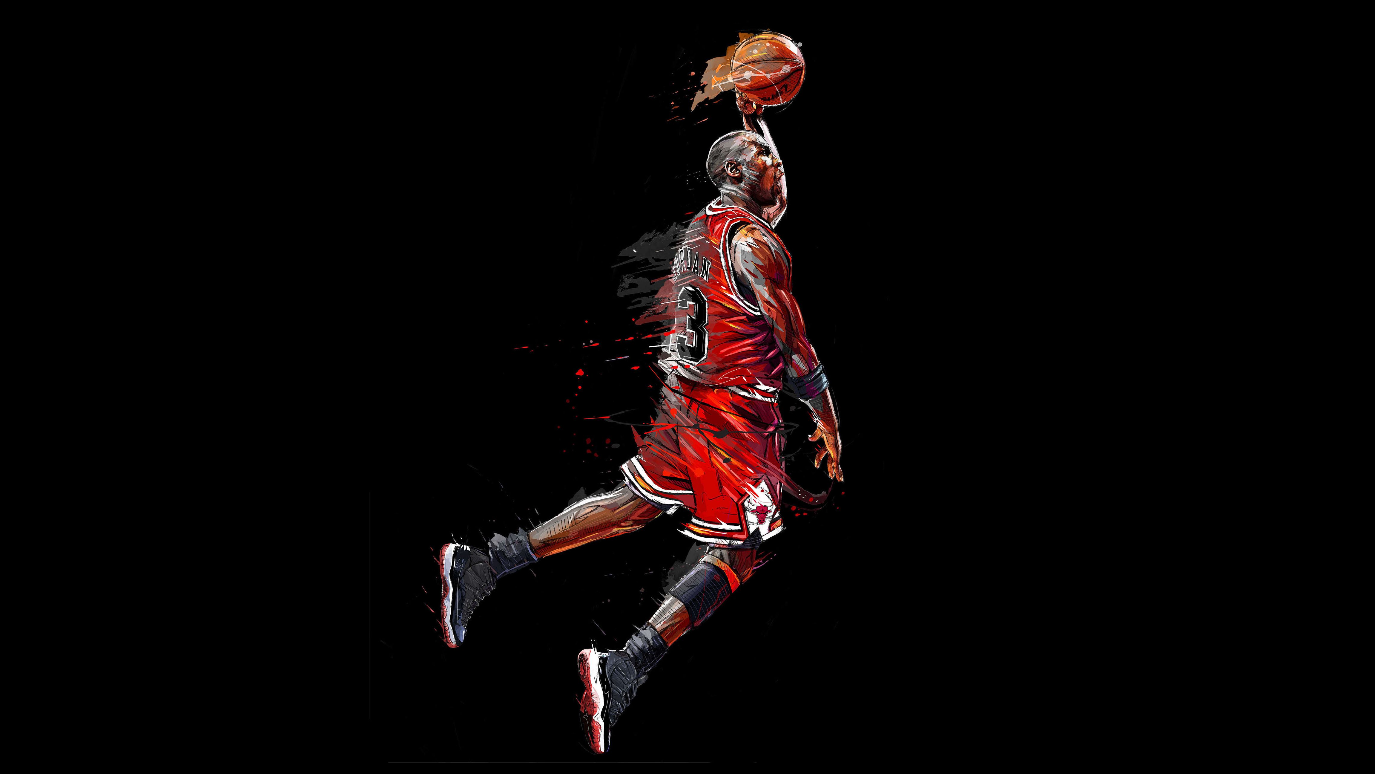 Wallpaper Michael Jordan, Basketball player, Chicago Bulls, HD, 4K