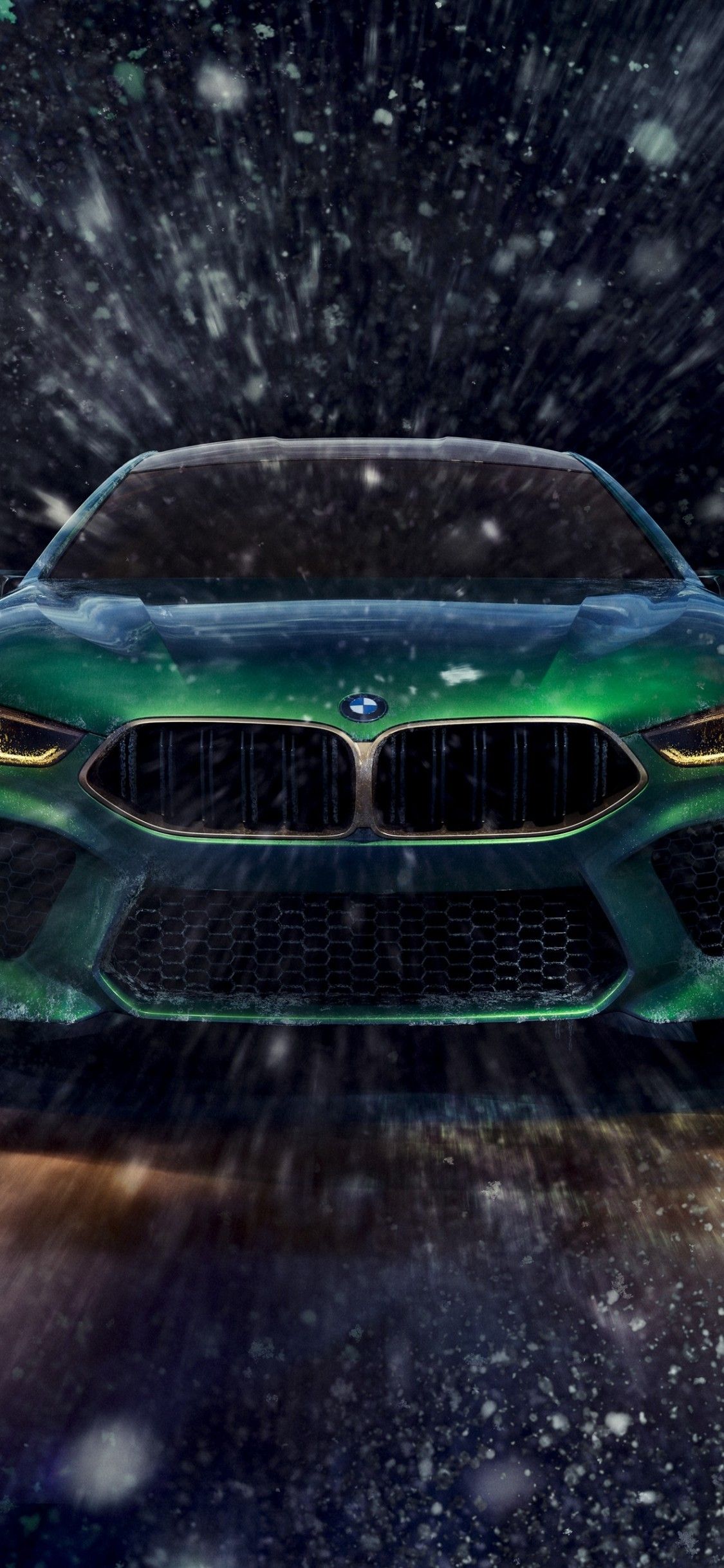 Download 1125x2436 Bmw M8 Gran Coupe, Concept Design, Green, Cars