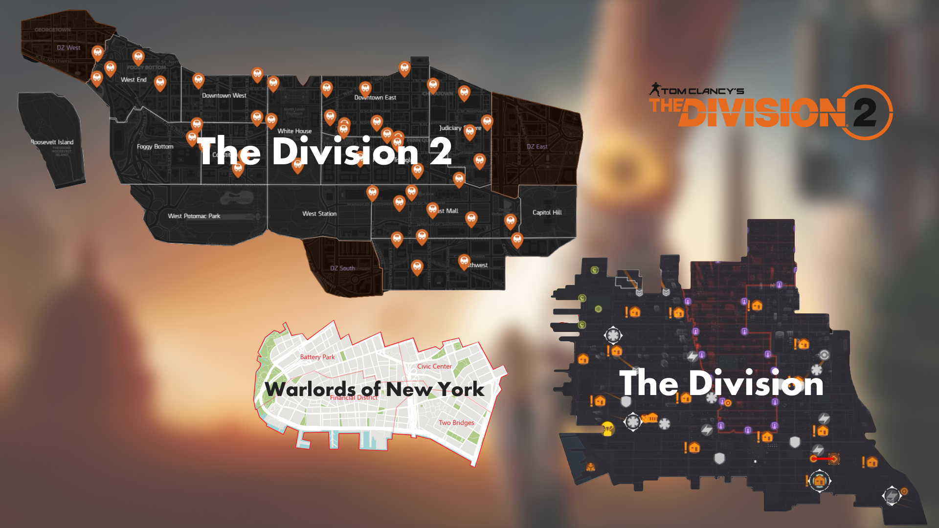 Карта боссов the division