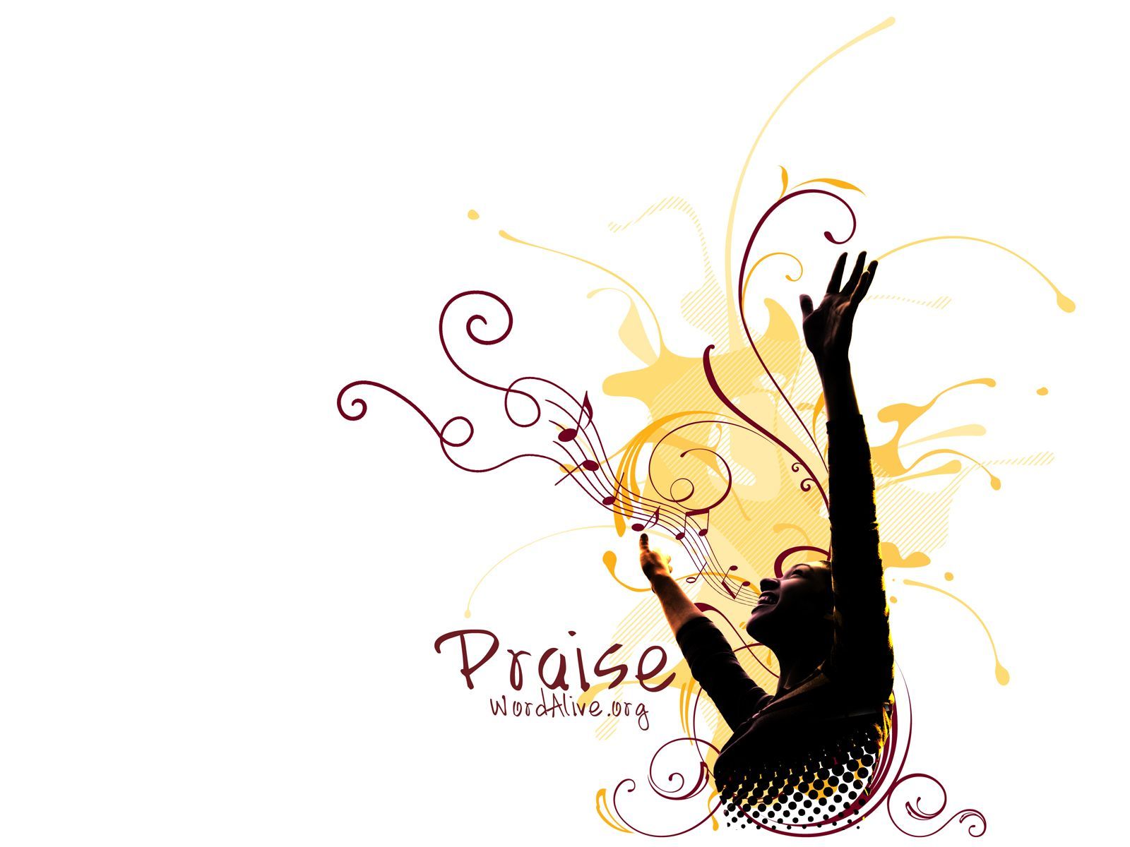 women worshiping the lord. Christian Graphic: Praise Background