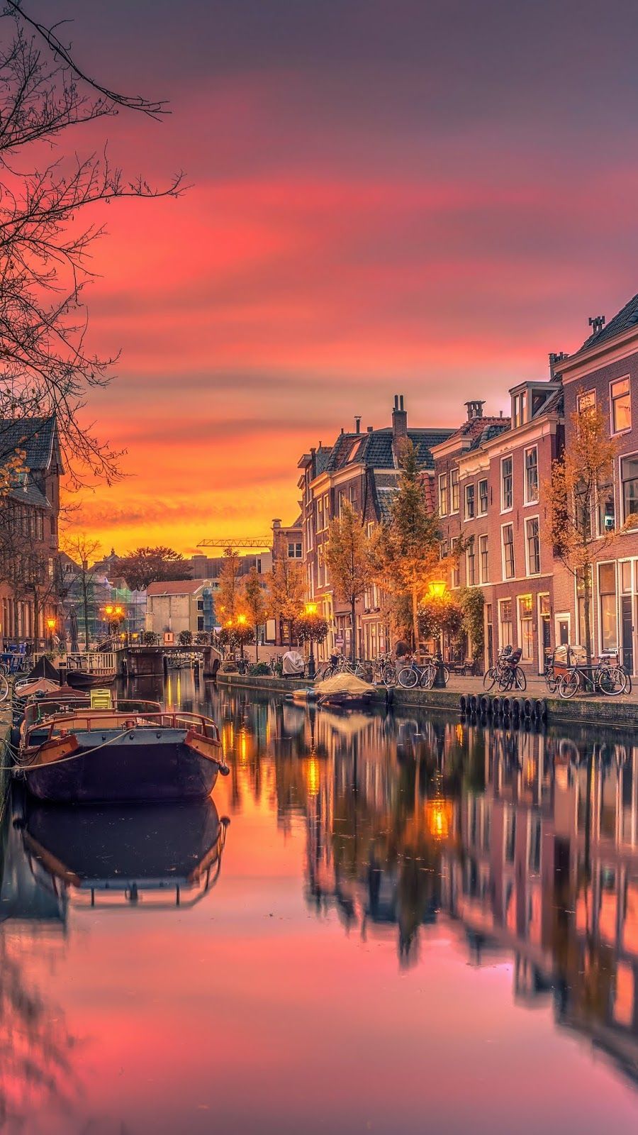 netherlands, holland, canal. Amsterdam photography, Scenery, Sunset photography