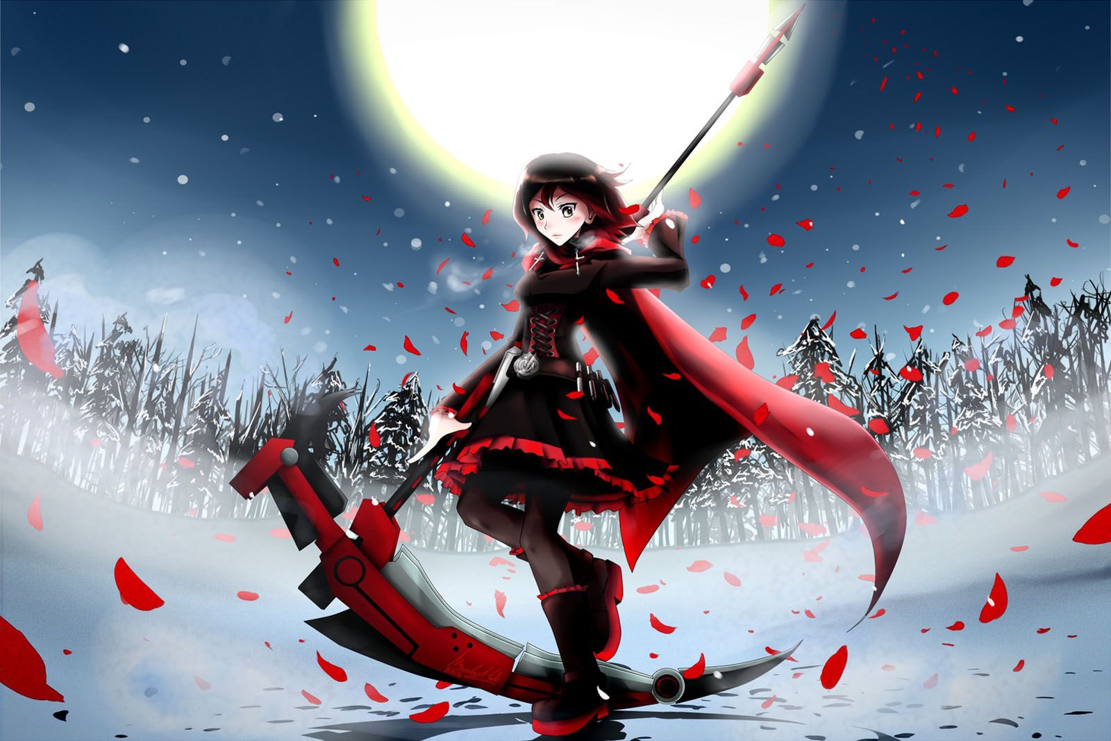 Anime character holding scythe with withered trees backgrounds scythe anime  HD wallpaper  Pxfuel