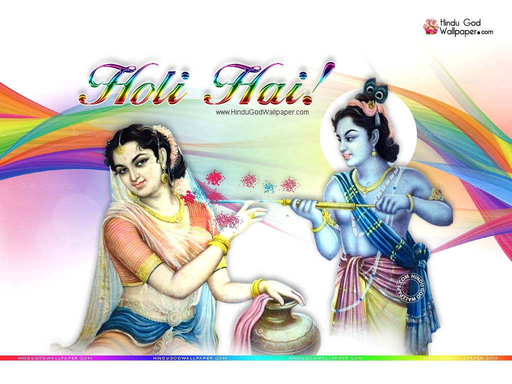 Holi With Radha Krishna, HD Wallpaper & background Download