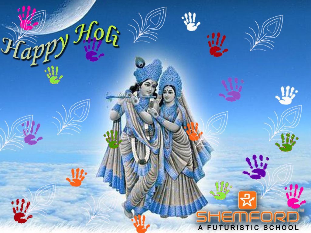 Shri Krishna Latest Holi Wallpaper 2013 Happy Holi