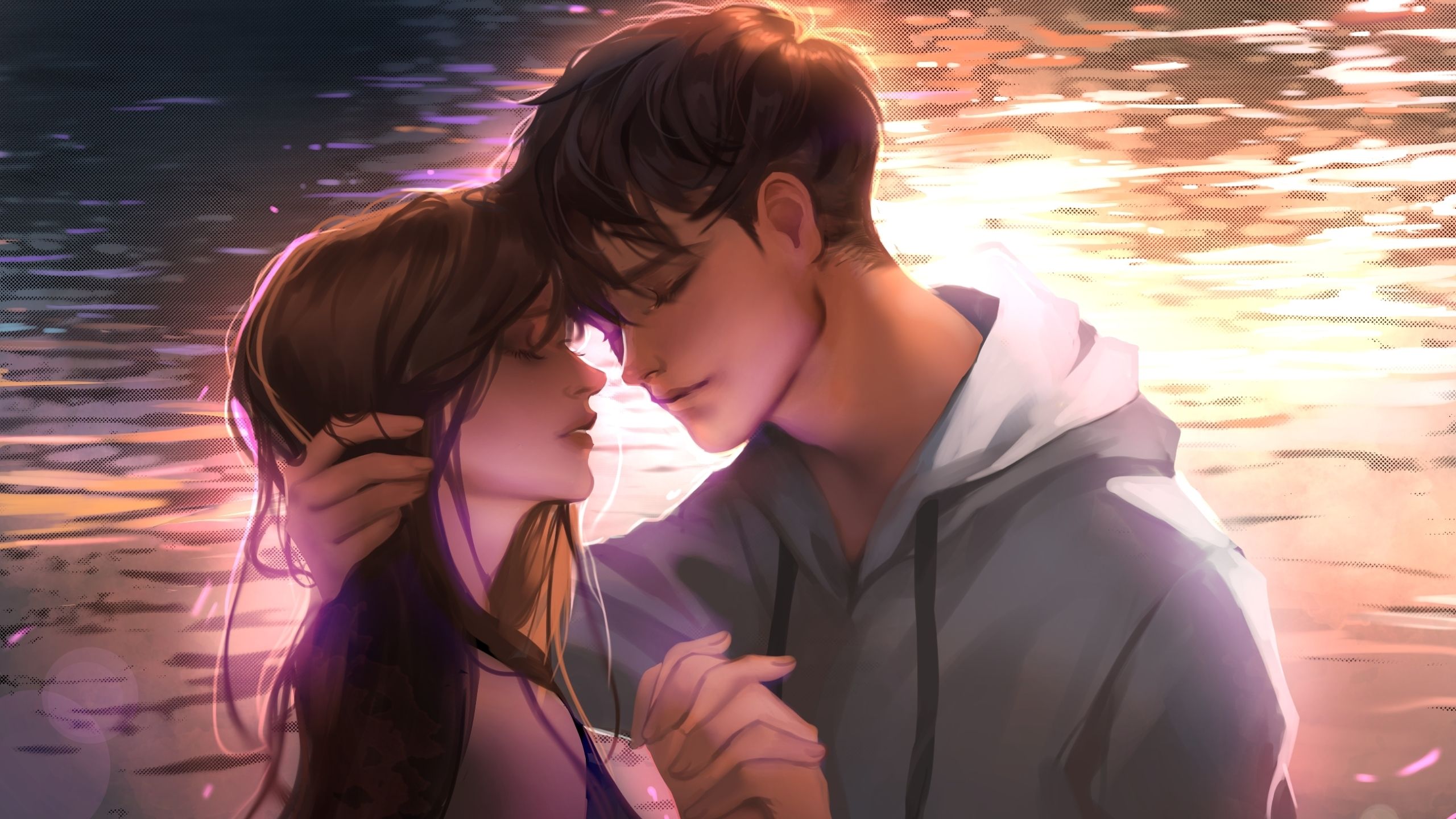 Romantic Love Romantic Anime Couple Wallpaper