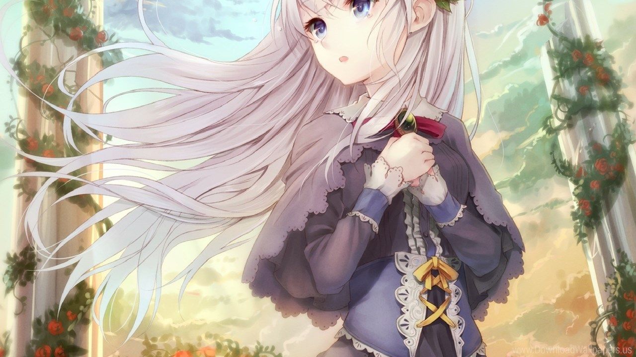 White Cute Hair Anime Girls, HD Wallpaper & background Download