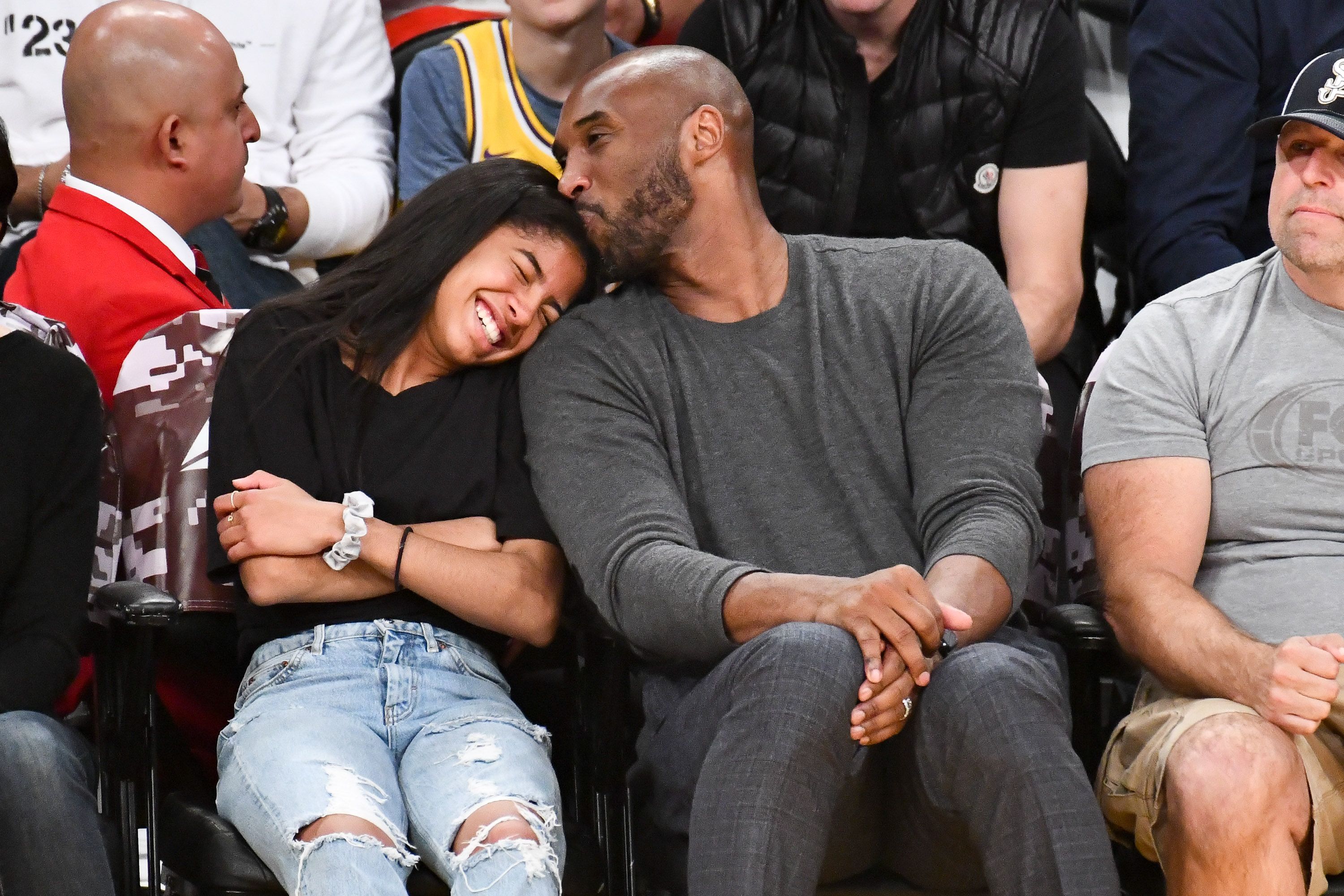 a picture of kobe and gigi