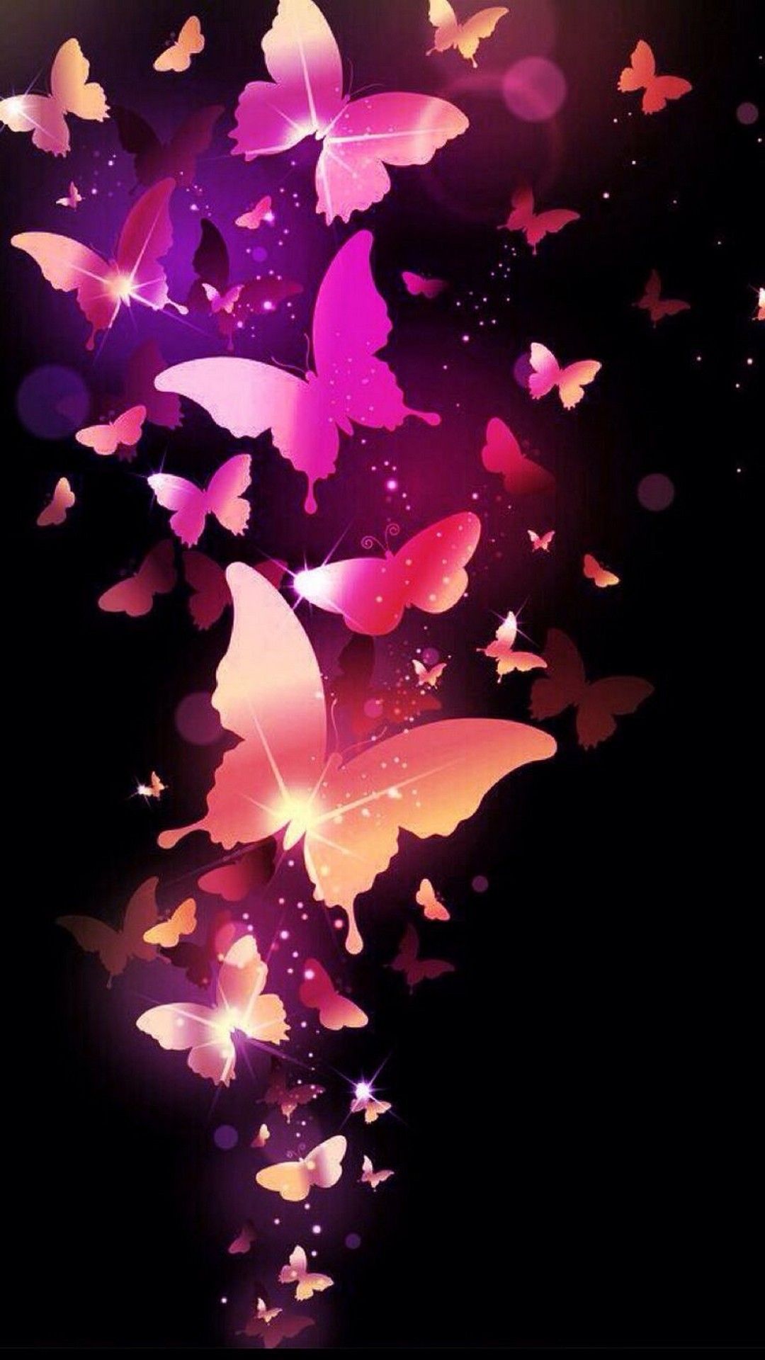 Wallpaper Phone Pink Butterfly Android Wallpaper