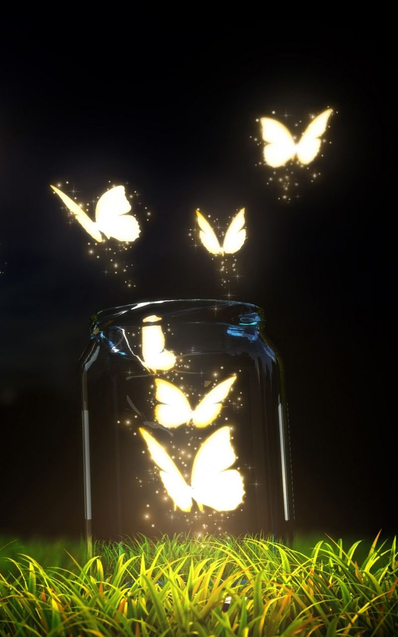 Free download Fantasy Butterfly Jar Android Wallpaper Phone