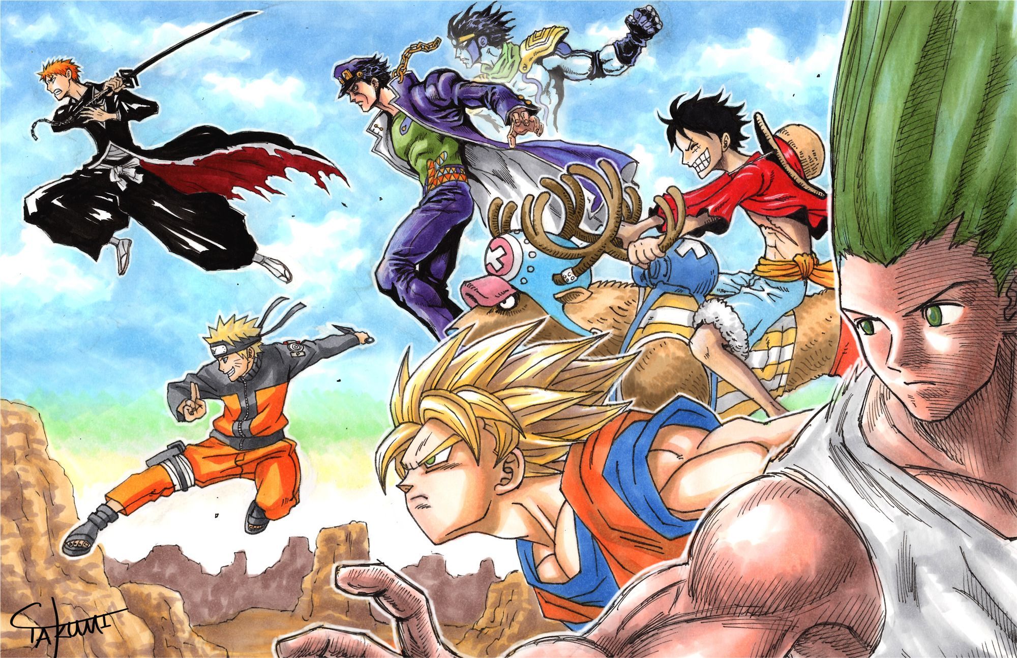 Anime Dragon Ball Naruto One Piece Wallpapers - Wallpaper Cave