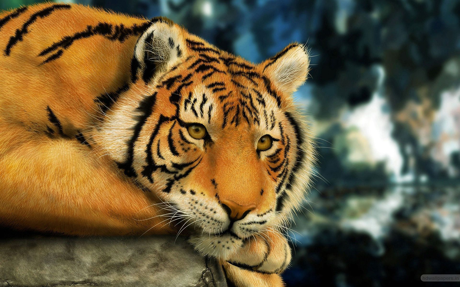 Daily Wallpaper: Amazing Tiger Painting. I Like To Waste My Time