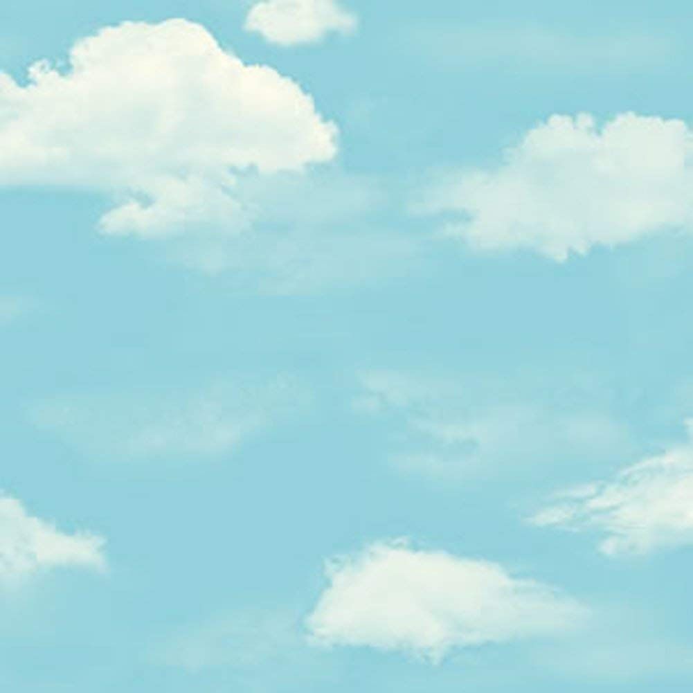 Blue Sky And White Clouds Wallpaper Sweet Kids Room Wallpaper Boys And Girls Wallpaper Bedroom Wallpaper Clouds A, Wallpaper