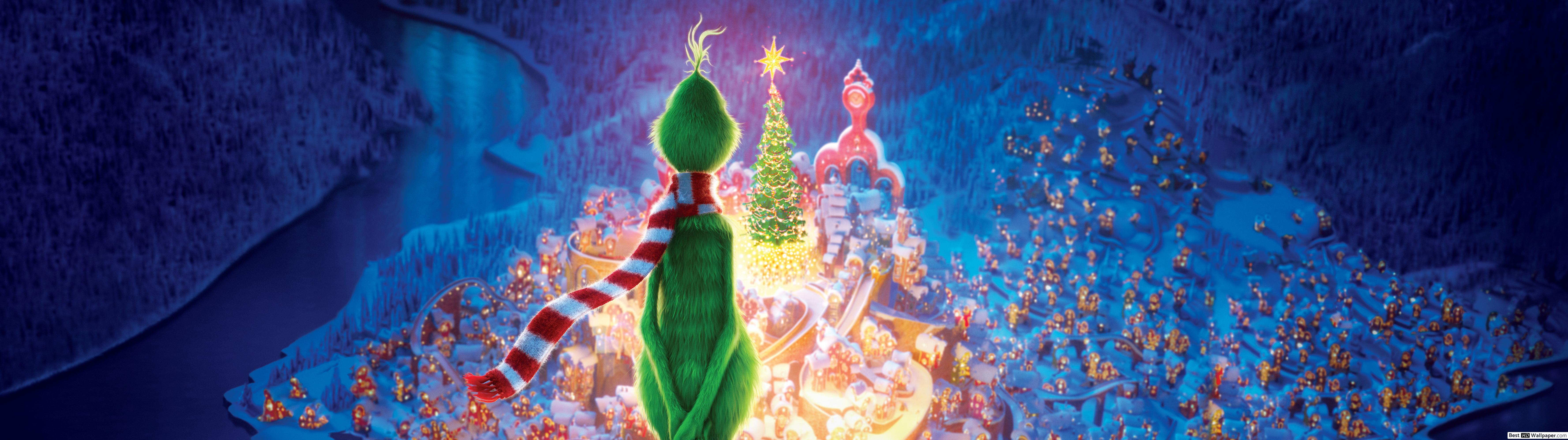 Mr. Grinch and Max celebrating Christmas HD wallpaper download