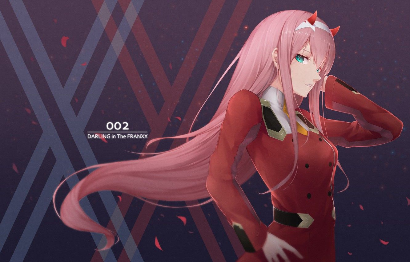 Wallpaper girl, background, anime, Darling in the FranXX image