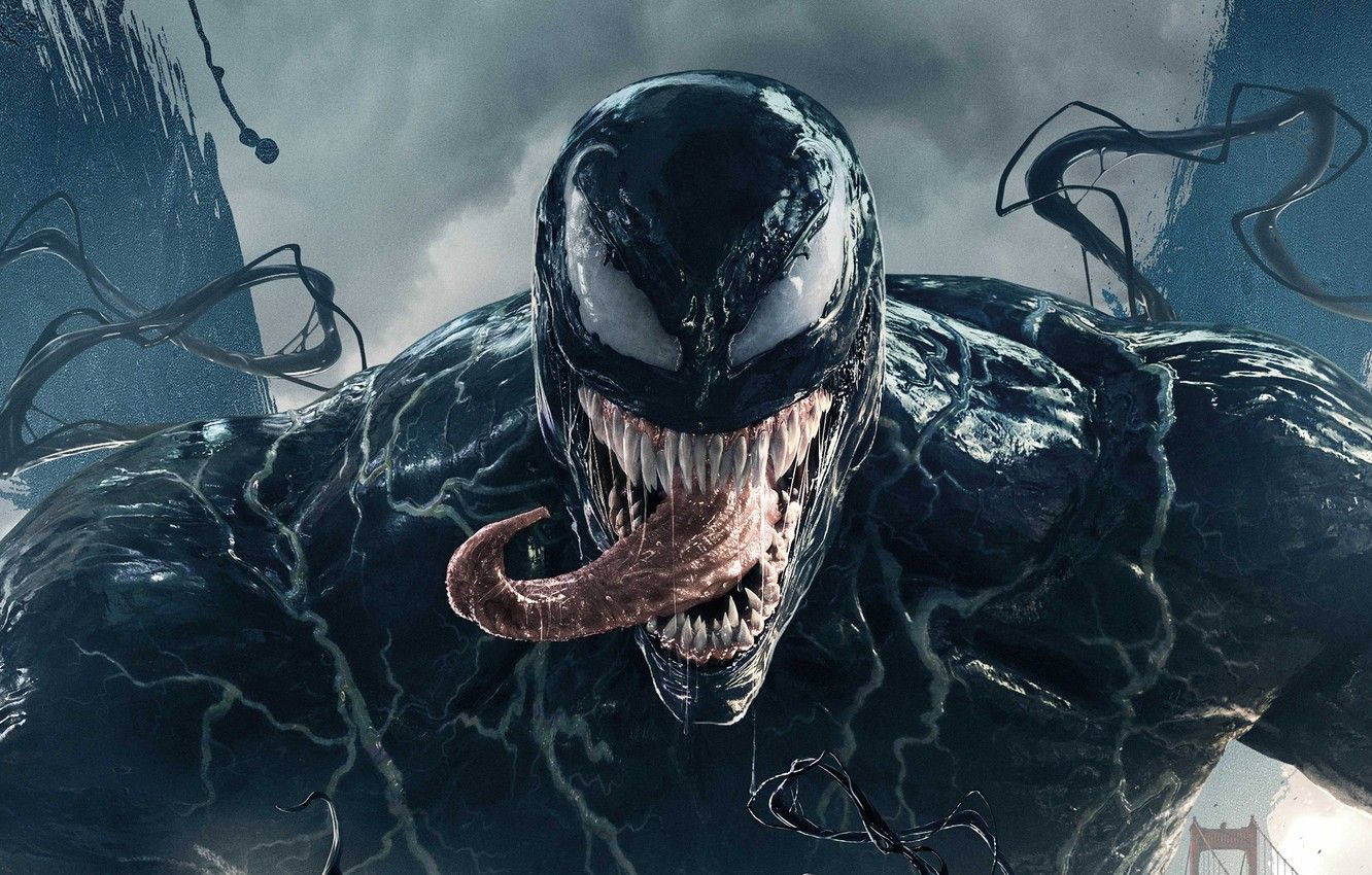 Wallpaper language, eyes, teeth, drool, Venom, Venom image