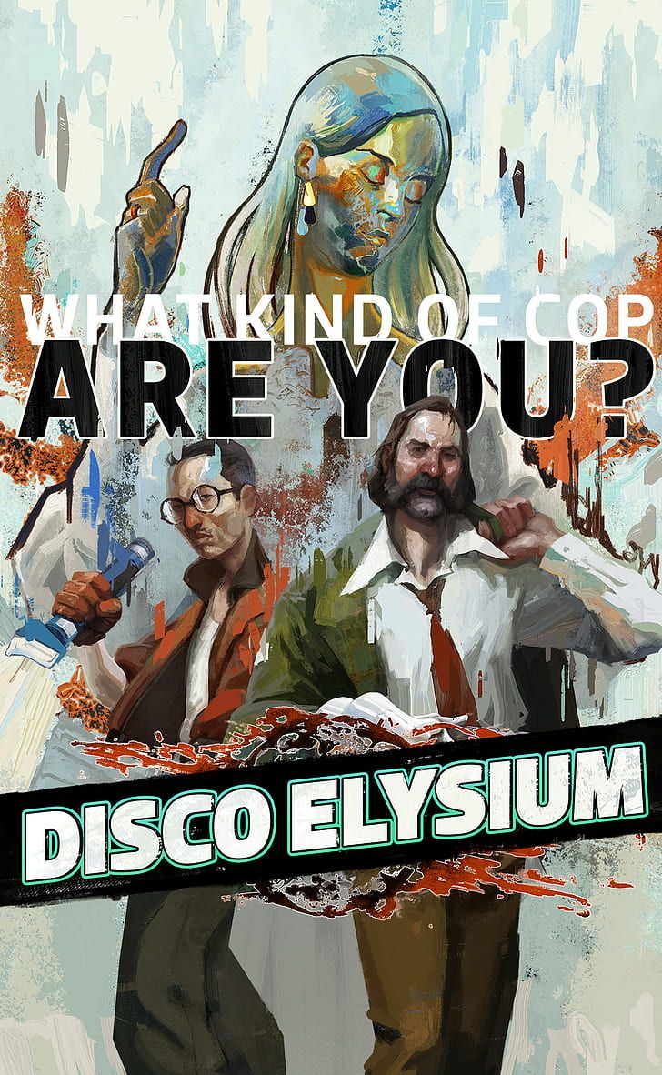HD wallpaper: Disco Elysium, cover art, game logo