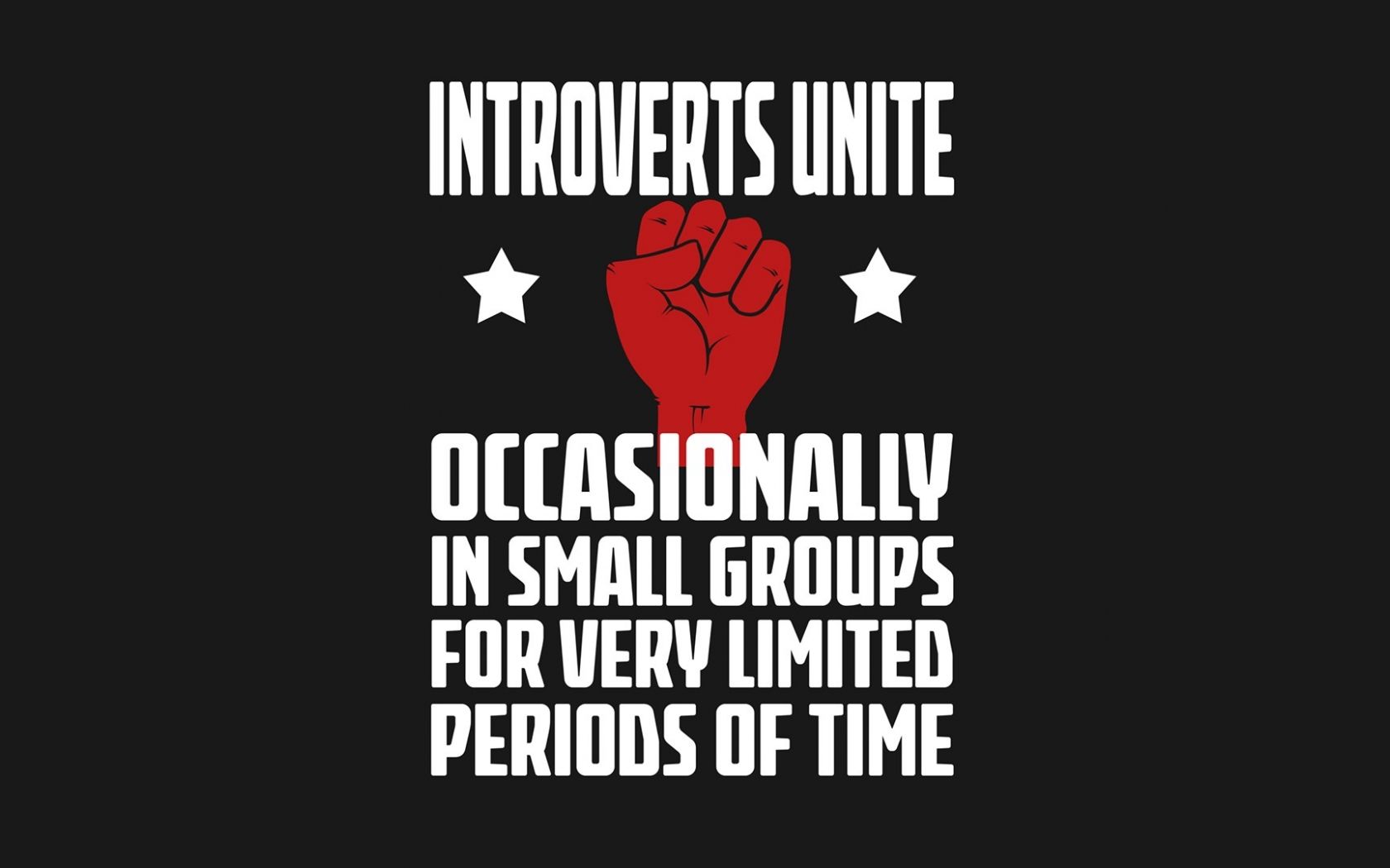 Free download poster introvert humor typography fists minimalism