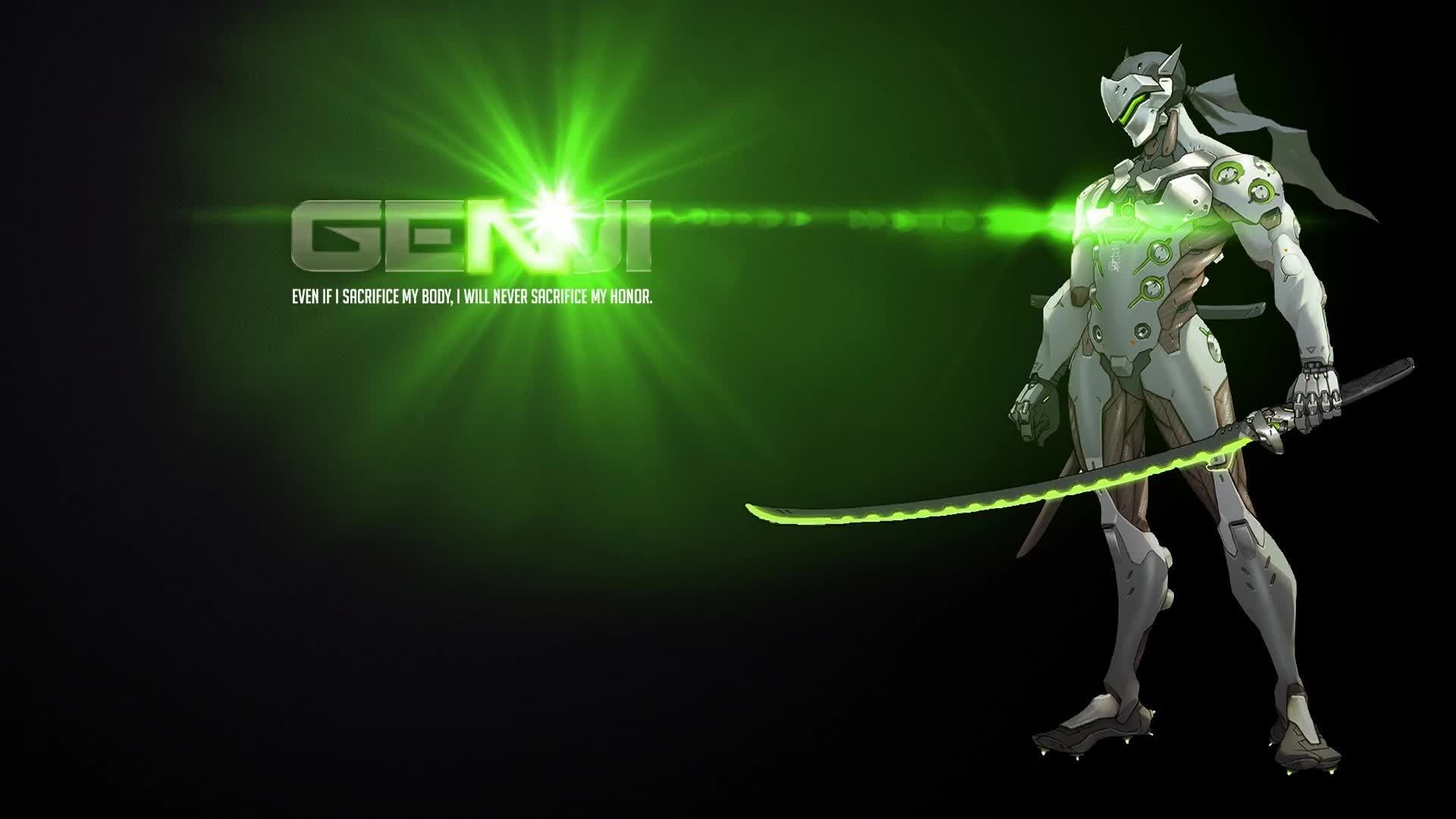 Genji Overwatch Minimalism Live Wallpaper