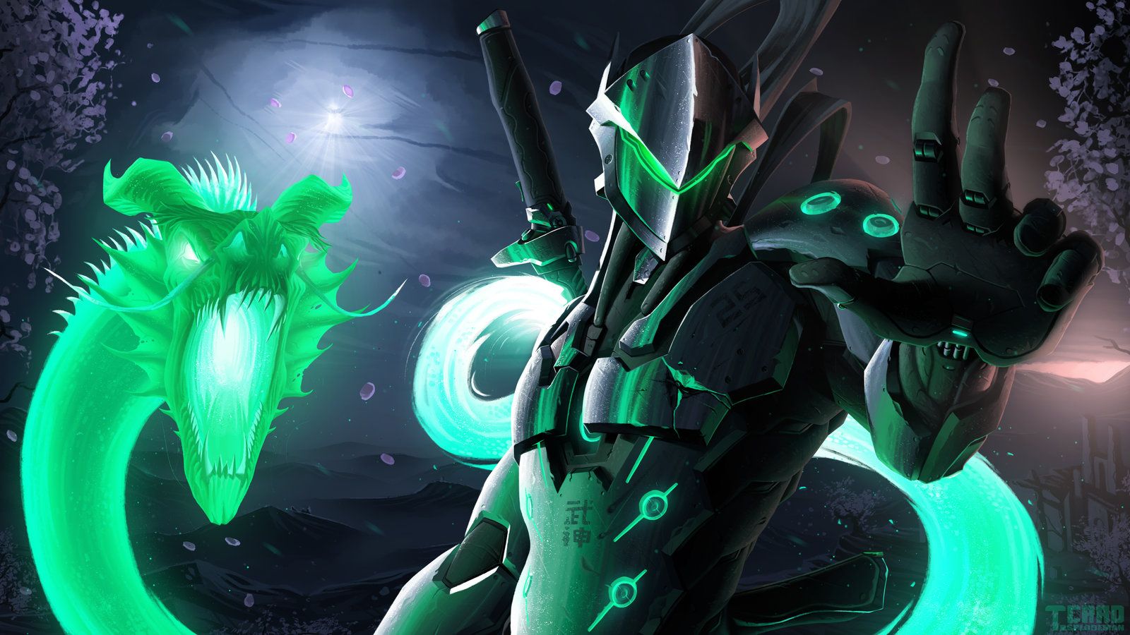 Dragon Genji Overwatch, HD Wallpaper & background Download