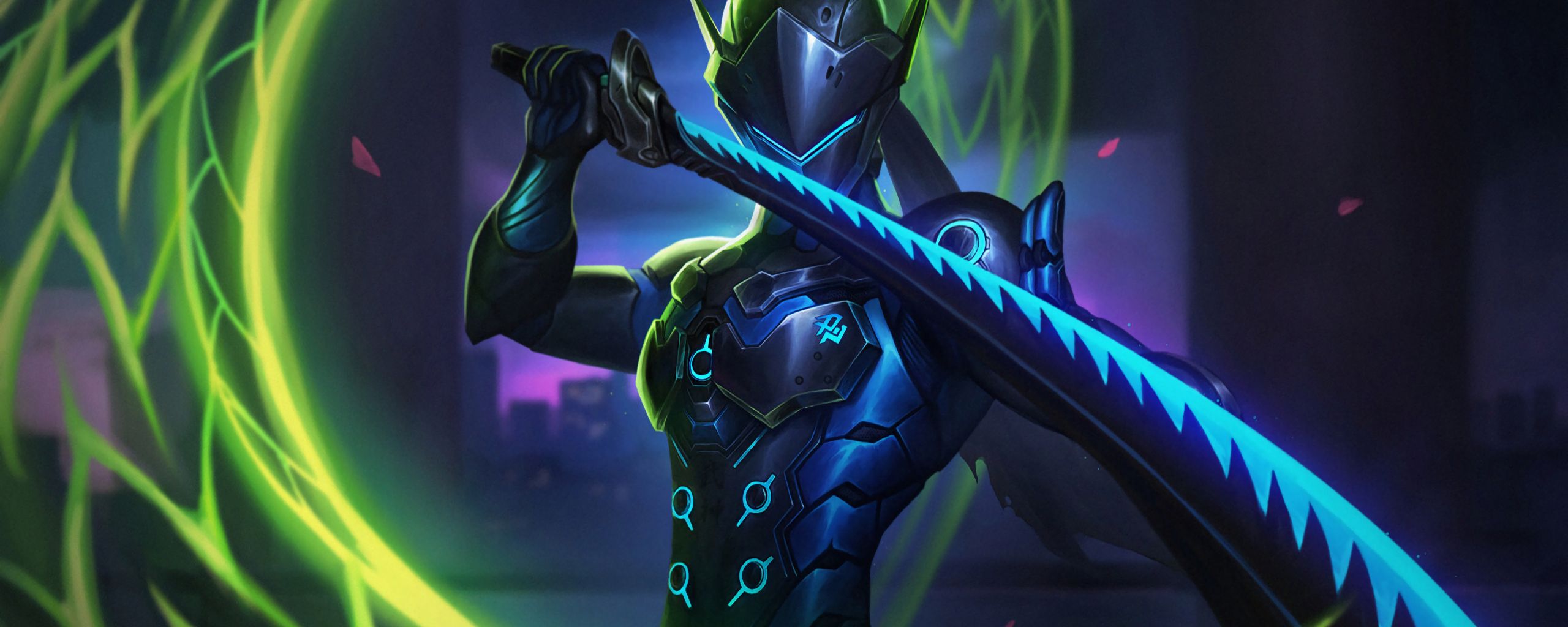 4K Genji Overwatch 2560x1024 Resolution Wallpaper, HD