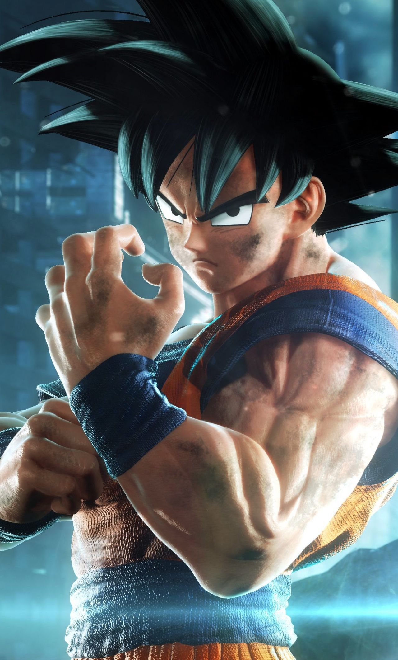 Download Jump Force, attitude, Goku, anime wallpaper, 1280x2120