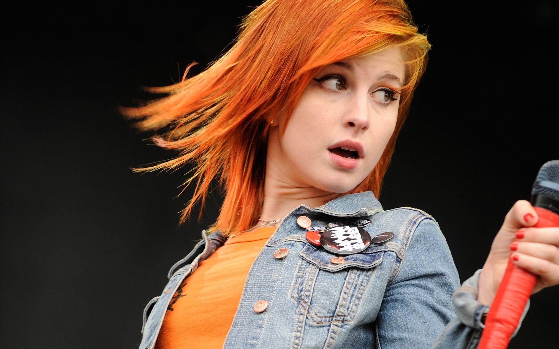 #singer, #redhead, #women, #painted nails, #Hayley