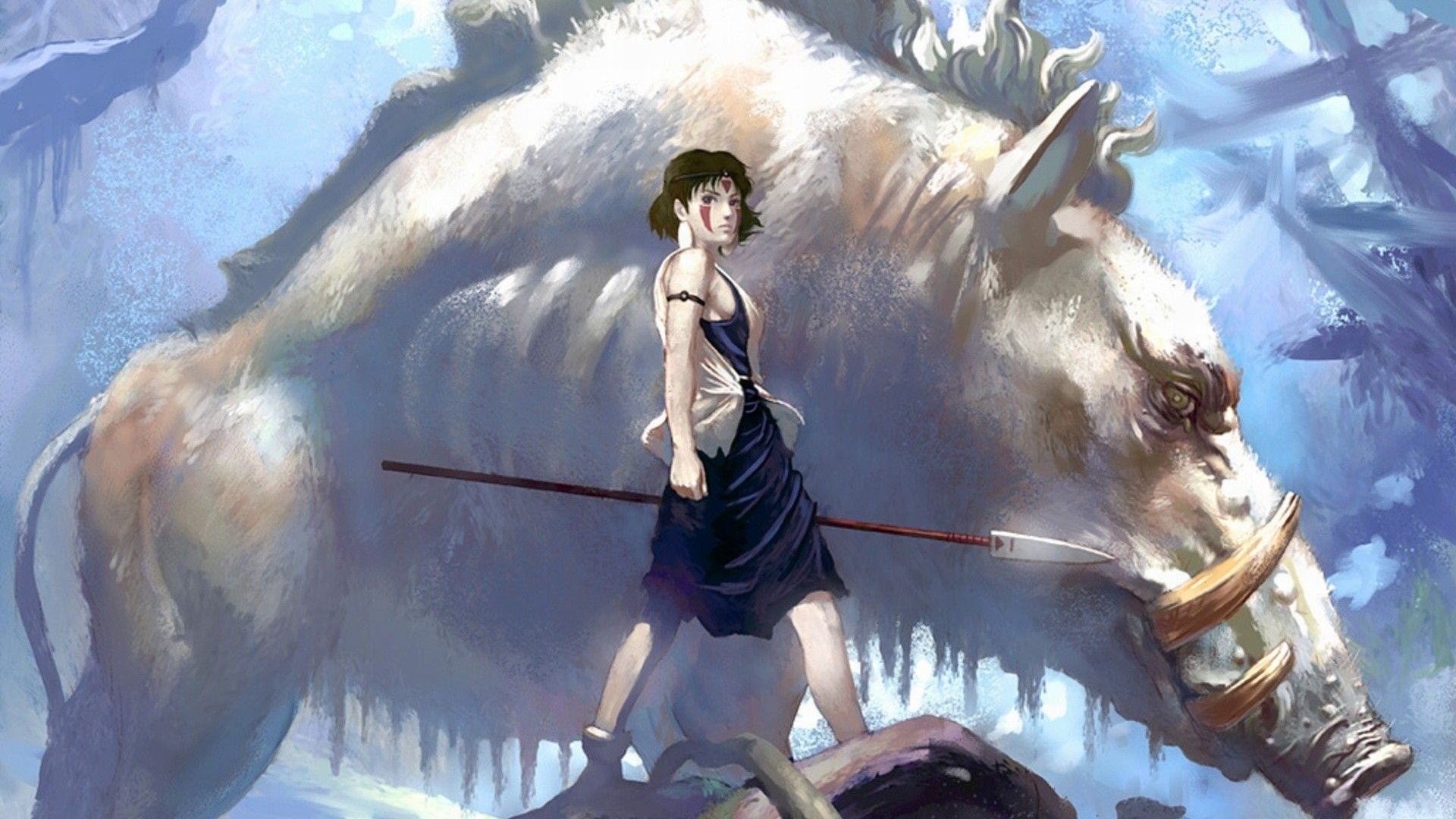 Studio Ghibli, Anime, Anime Girls, Princess Mononoke